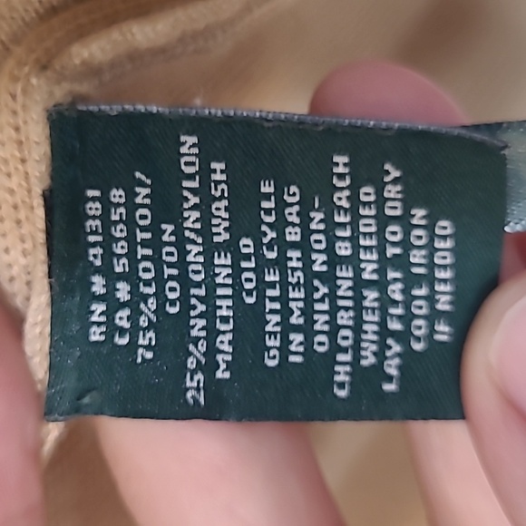 Lauren Ralph Lauren Sweater-Knit Blazer cardigan in camel/Tan size M - Picture 9 of 9